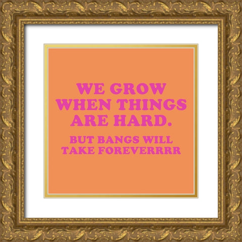 Bangs Gold Ornate Wood Framed Art Print with Double Matting by Hutchins, Ashley