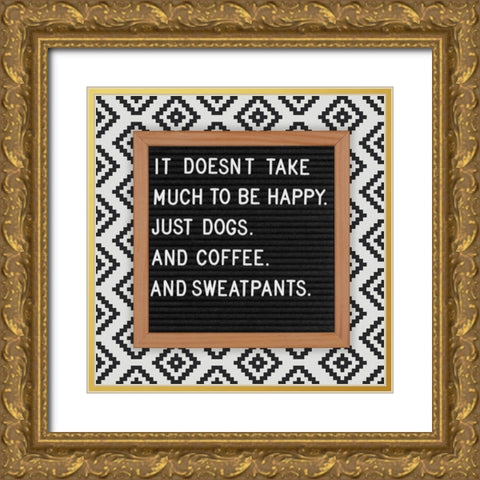 Dogs and Sweatpants Gold Ornate Wood Framed Art Print with Double Matting by Hutchins, Ashley