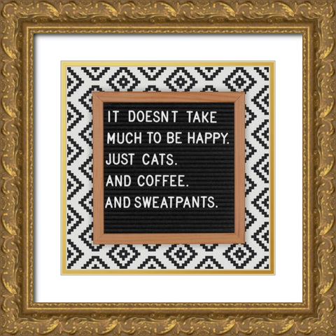 Cats and Sweatpants Gold Ornate Wood Framed Art Print with Double Matting by Hutchins, Ashley