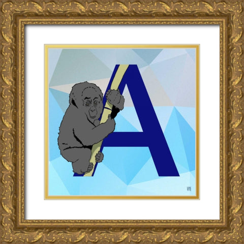 A Gold Ornate Wood Framed Art Print with Double Matting by Perrenoud, Aubree