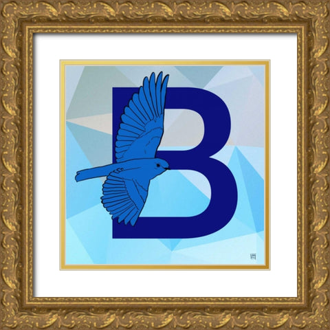 B Gold Ornate Wood Framed Art Print with Double Matting by Perrenoud, Aubree