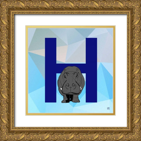 H Gold Ornate Wood Framed Art Print with Double Matting by Perrenoud, Aubree