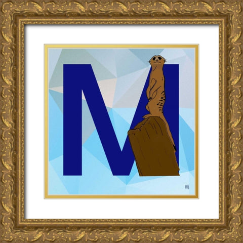 M Gold Ornate Wood Framed Art Print with Double Matting by Perrenoud, Aubree