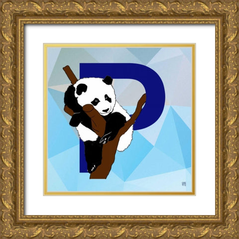 P Gold Ornate Wood Framed Art Print with Double Matting by Perrenoud, Aubree