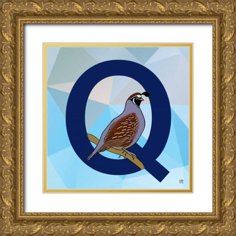 Q Gold Ornate Wood Framed Art Print with Double Matting by Perrenoud, Aubree