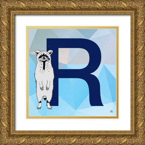 R Gold Ornate Wood Framed Art Print with Double Matting by Perrenoud, Aubree