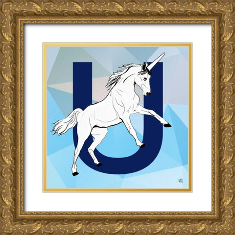 U  Gold Ornate Wood Framed Art Print with Double Matting by Perrenoud, Aubree