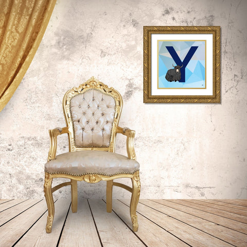 Y Gold Ornate Wood Framed Art Print with Double Matting by Perrenoud, Aubree