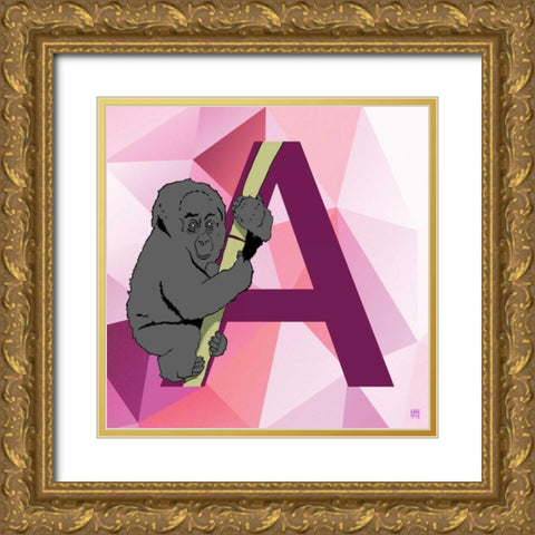 A Gold Ornate Wood Framed Art Print with Double Matting by Perrenoud, Aubree