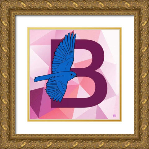 B Gold Ornate Wood Framed Art Print with Double Matting by Perrenoud, Aubree