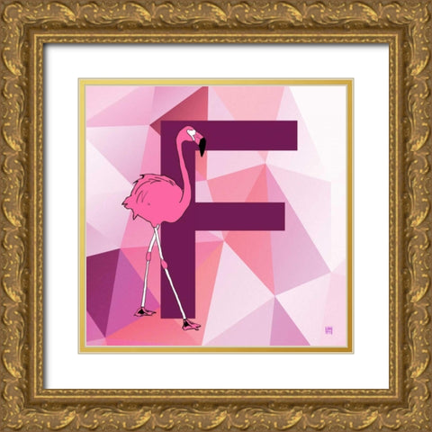 F Gold Ornate Wood Framed Art Print with Double Matting by Perrenoud, Aubree