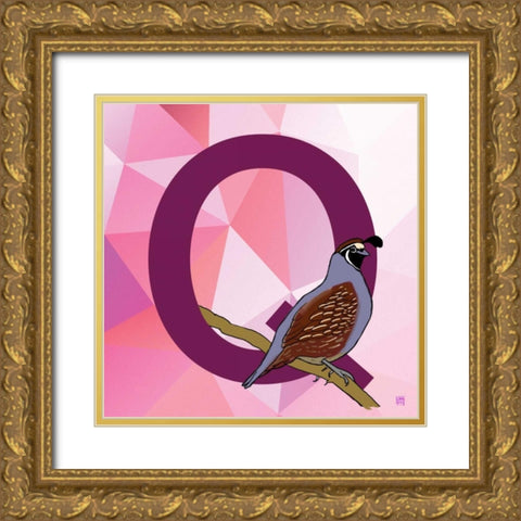 Q Gold Ornate Wood Framed Art Print with Double Matting by Perrenoud, Aubree