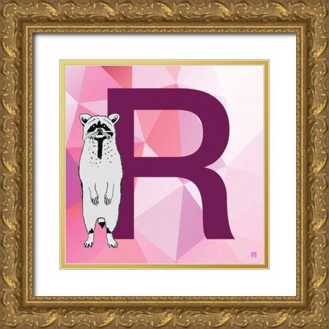 R Gold Ornate Wood Framed Art Print with Double Matting by Perrenoud, Aubree