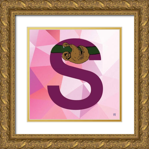 S Gold Ornate Wood Framed Art Print with Double Matting by Perrenoud, Aubree