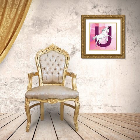 U Gold Ornate Wood Framed Art Print with Double Matting by Perrenoud, Aubree