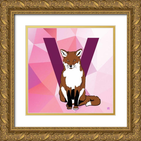 V Gold Ornate Wood Framed Art Print with Double Matting by Perrenoud, Aubree