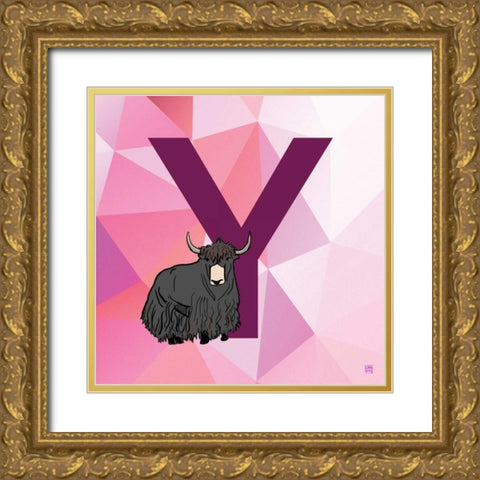 Y Gold Ornate Wood Framed Art Print with Double Matting by Perrenoud, Aubree