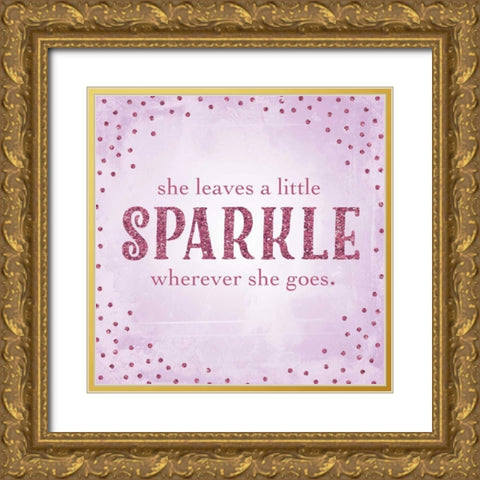 Sparkle II Gold Ornate Wood Framed Art Print with Double Matting by Perrenoud, Aubree