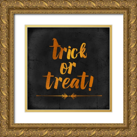 Trick or Treat Gold Ornate Wood Framed Art Print with Double Matting by Perrenoud, Aubree