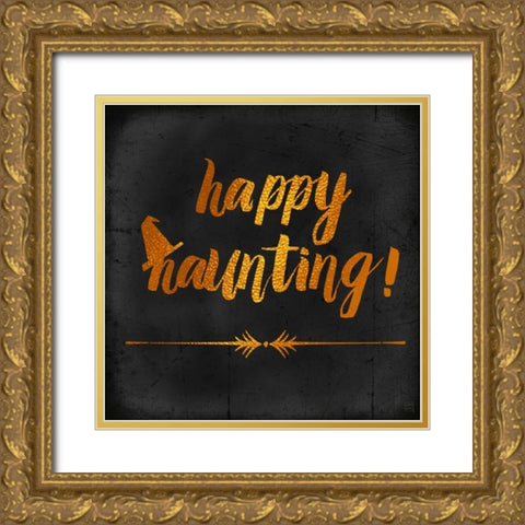 Happy Haunting Gold Ornate Wood Framed Art Print with Double Matting by Perrenoud, Aubree
