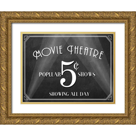 Movie Theatre Gold Ornate Wood Framed Art Print with Double Matting by Perrenoud, Aubree