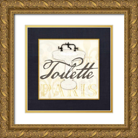 Toilette - Sink Gold Ornate Wood Framed Art Print with Double Matting by Perrenoud, Aubree