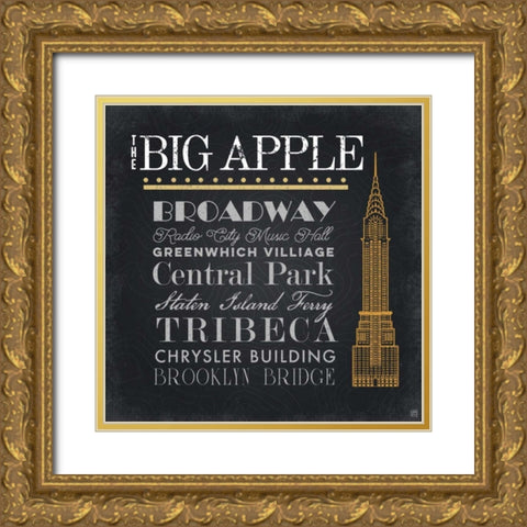 The Big Apple Gold Ornate Wood Framed Art Print with Double Matting by Perrenoud, Aubree