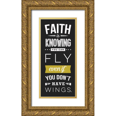 Faith Gold Ornate Wood Framed Art Print with Double Matting by Perrenoud, Aubree