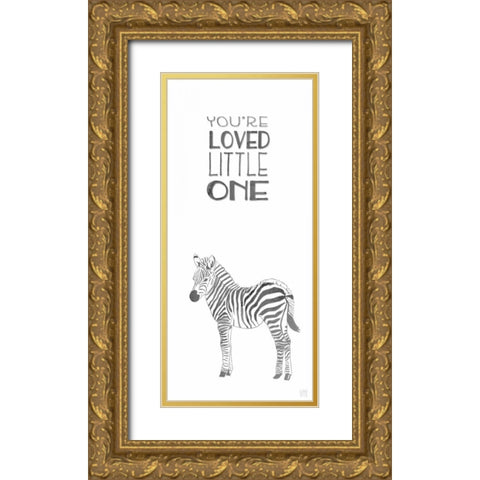Loved Little One Gold Ornate Wood Framed Art Print with Double Matting by Perrenoud, Aubree