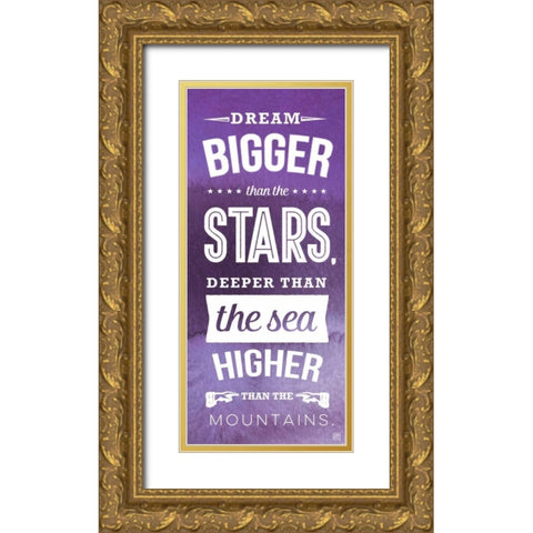 The Sea Dark Gold Ornate Wood Framed Art Print with Double Matting by Perrenoud, Aubree