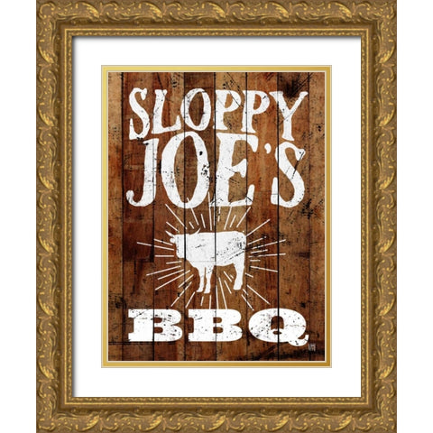 Sloppy Joes BBQ Gold Ornate Wood Framed Art Print with Double Matting by Perrenoud, Aubree