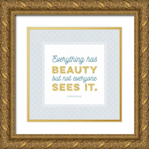 Beauty Gold Ornate Wood Framed Art Print with Double Matting by Perrenoud, Aubree