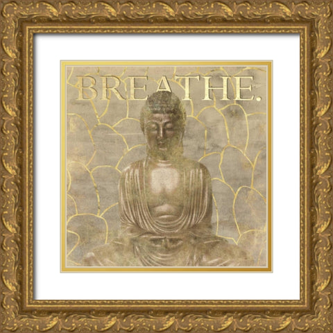 Breathe Gold Ornate Wood Framed Art Print with Double Matting by Perrenoud, Aubree
