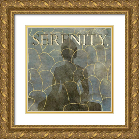 Serenity Gold Ornate Wood Framed Art Print with Double Matting by Perrenoud, Aubree