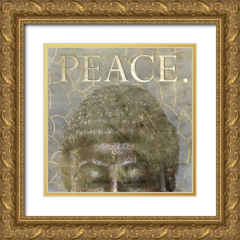 Peace Gold Ornate Wood Framed Art Print with Double Matting by Perrenoud, Aubree