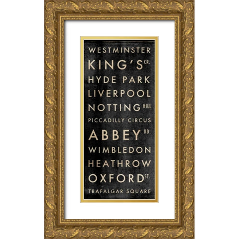 London Subway Gold Ornate Wood Framed Art Print with Double Matting by Perrenoud, Aubree