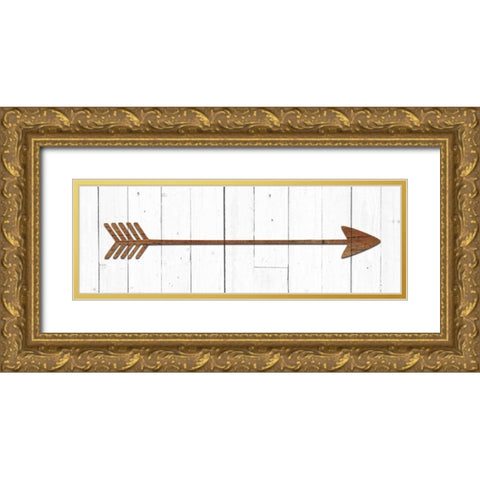 Right Arrow Gold Ornate Wood Framed Art Print with Double Matting by Perrenoud, Aubree