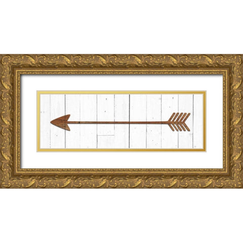 Left Arrow Gold Ornate Wood Framed Art Print with Double Matting by Perrenoud, Aubree