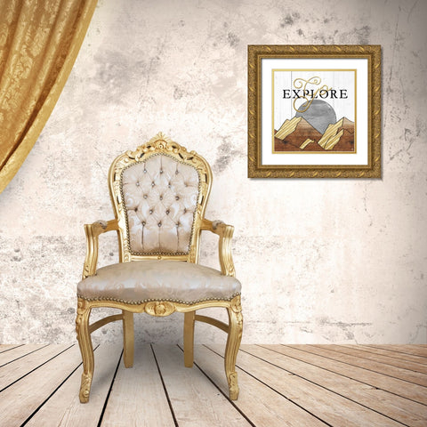 Go Explore Gold Ornate Wood Framed Art Print with Double Matting by Perrenoud, Aubree