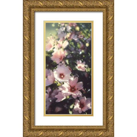 Summer Flowers Gold Ornate Wood Framed Art Print with Double Matting by Bogle, Collin