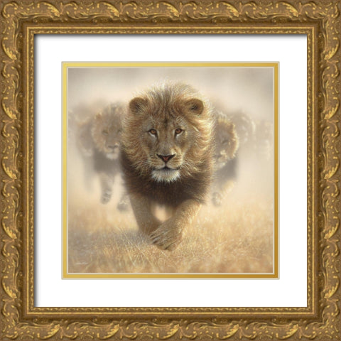 Eat My Dust Gold Ornate Wood Framed Art Print with Double Matting by Bogle, Collin