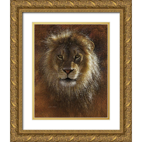 Face Off Gold Ornate Wood Framed Art Print with Double Matting by Bogle, Collin