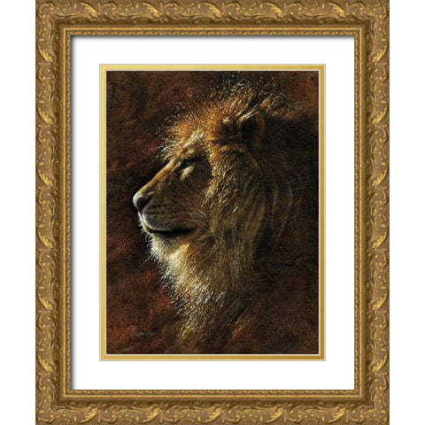 His Majesty Gold Ornate Wood Framed Art Print with Double Matting by Bogle, Collin