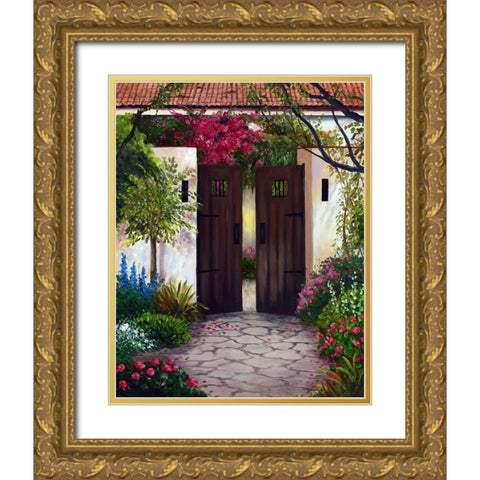 Spanish Gates Gold Ornate Wood Framed Art Print with Double Matting by Felisky, Barbara