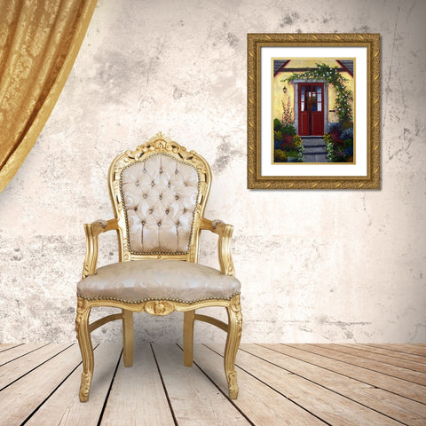 Welcoming Doors Gold Ornate Wood Framed Art Print with Double Matting by Felisky, Barbara