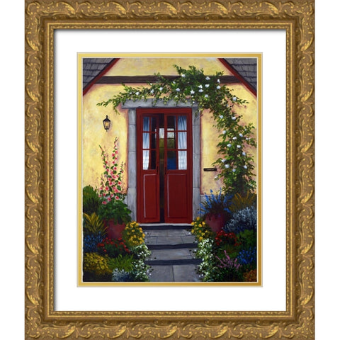 Welcoming Doors Gold Ornate Wood Framed Art Print with Double Matting by Felisky, Barbara