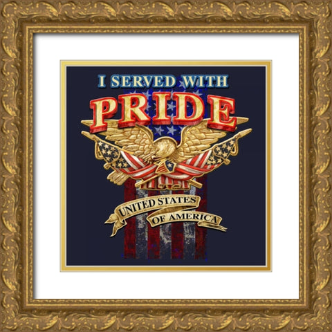 Pride Gold Ornate Wood Framed Art Print with Double Matting by Baldwin, Jim