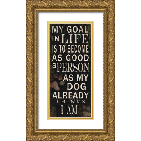 My Goal Gold Ornate Wood Framed Art Print with Double Matting by Baldwin, Jim