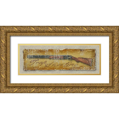 Trap Shooting Gold Ornate Wood Framed Art Print with Double Matting by Baldwin, Jim