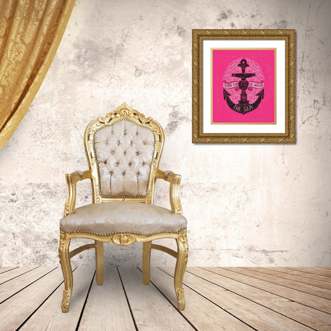 Anchor Gold Ornate Wood Framed Art Print with Double Matting by Baldwin, Jim